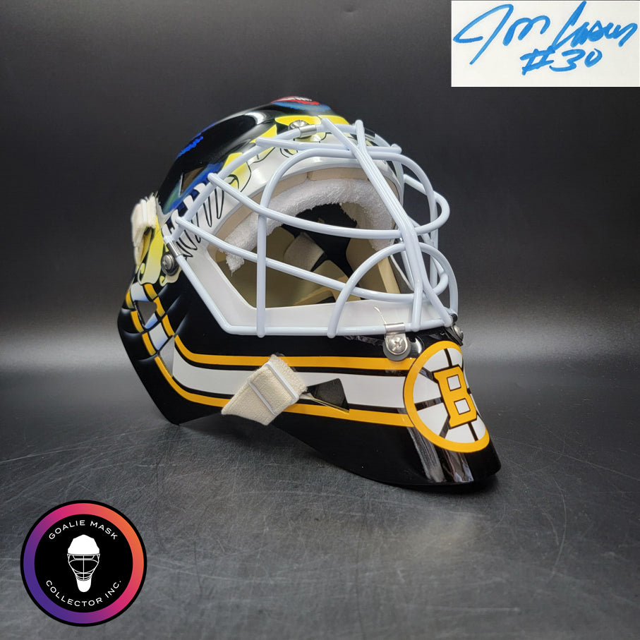 Jon Casey Signed Goalie Mask Blue Bear Signature Edition Tribute. Goalie Mask Collector.