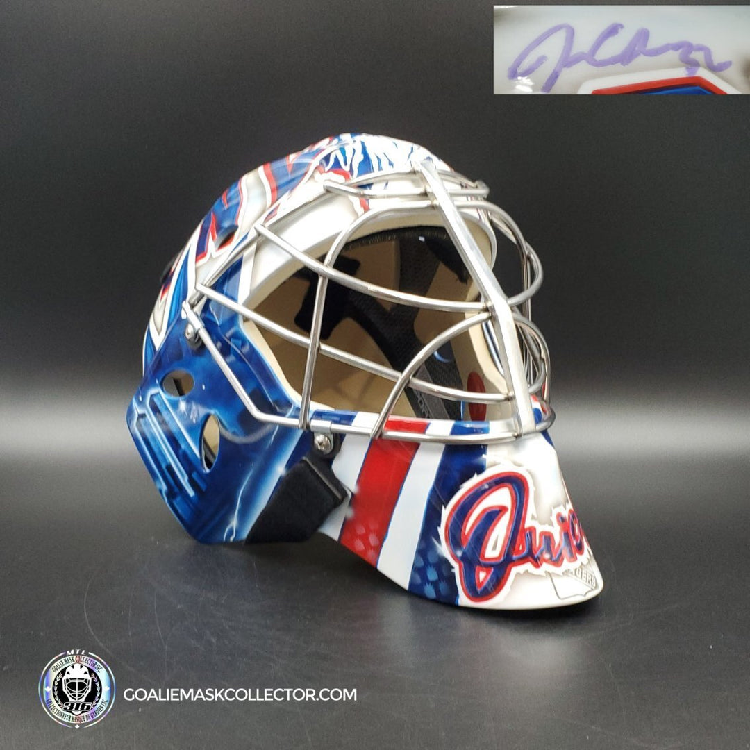 Jonathan Quick Signed Goalie Mask 2023 24 V1 New York Signature Edition Painted on Sportmask X8 PRO. Goalie Mask Collector.