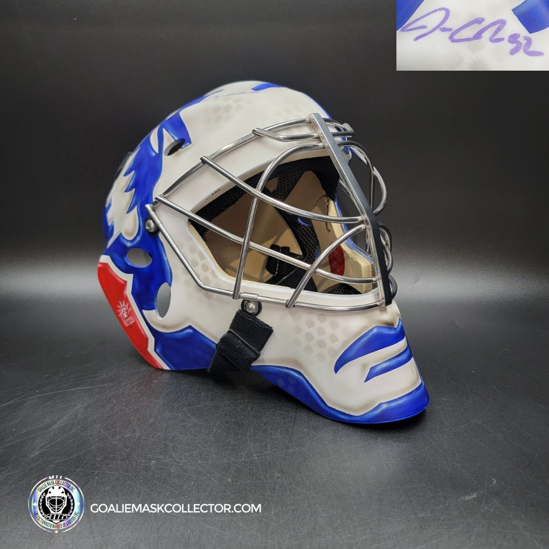 Jonathan Quick Signed Goalie Mask 2024 25 New York Signature Edition Painted on Sportmask Pro 3i. Goalie Mask Collector.