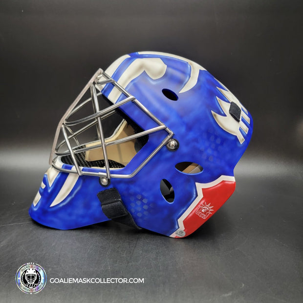 Jonathan Quick Signed Goalie 2024-25 New York Signature Edition Painted on Sportmask Pro 3i