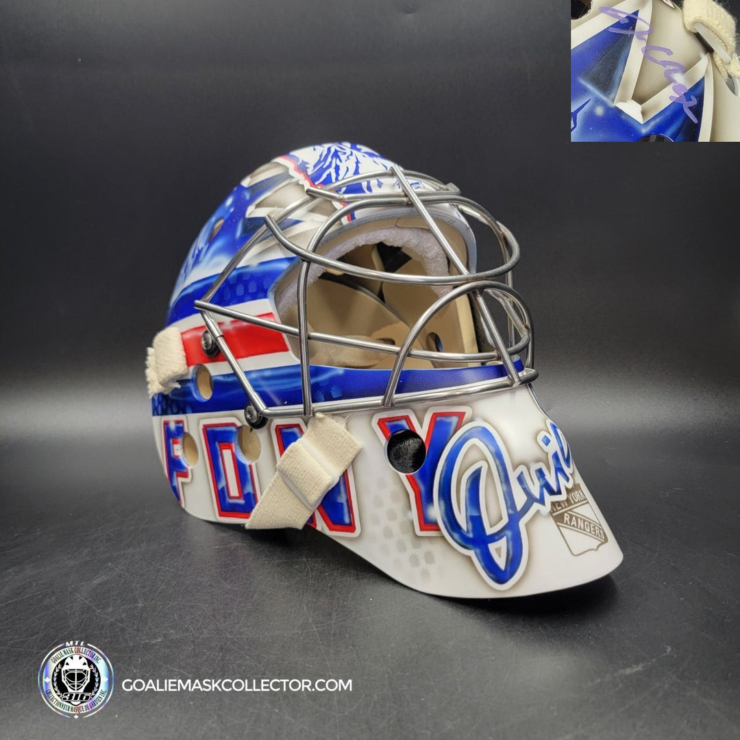 Jonathan Quick Signed Goalie Mask 2024 New York NYPD and FDNY V3 Signature Edition. Goalie Mask Collector.