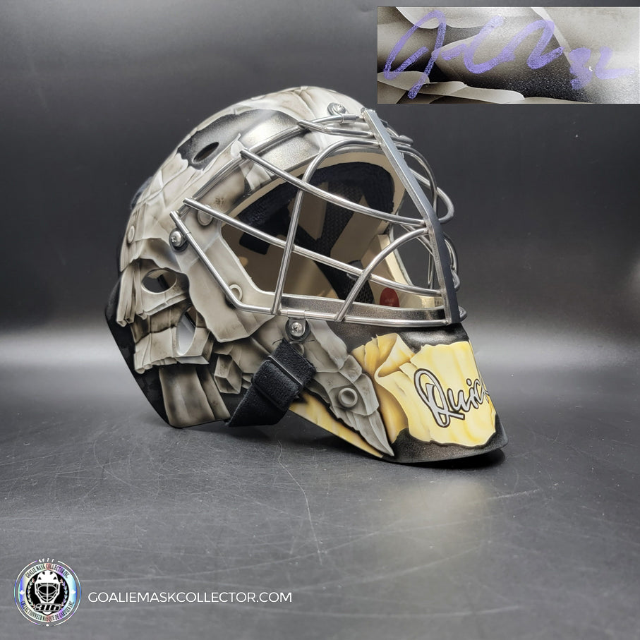 Jonathan Quick Signed Goalie Mask 2023 Las Vegas V2 MATTE Finish Signature Edition Painted on Sportmask X8 PRO Tribute. Goalie Mask Collector.