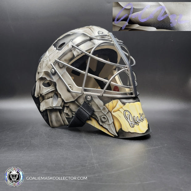 Jonathan Quick Signed Goalie Mask 2023 Las Vegas V2 MATTE Finish Signature Edition Autographed Painted on Sportmask Pro 3i Tribute