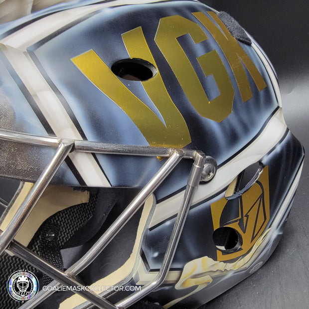 Jonathan Quick Signed Goalie Mask 2023 Las Vegas V2 MATTE Finish Signature Edition Autographed Painted on Sportmask Pro 3i Tribute