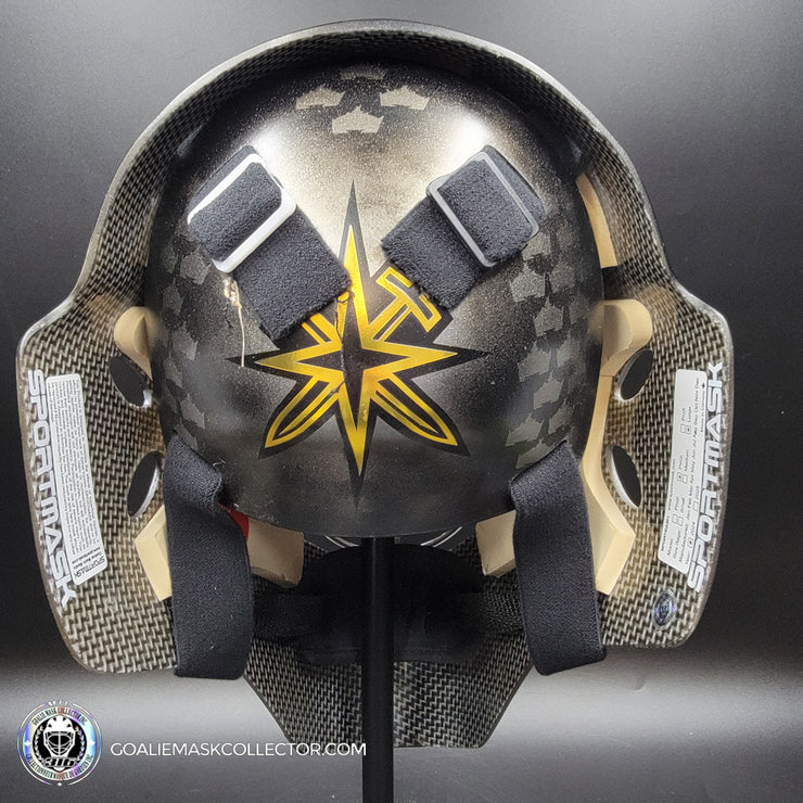Jonathan Quick Signed Goalie Mask 2023 Las Vegas V2 MATTE Finish Signature Edition Autographed Painted on Sportmask Pro 3i Tribute