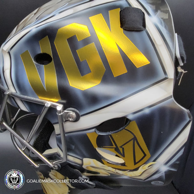 Jonathan Quick Signed Goalie Mask 2023 Las Vegas V2 MATTE Finish Signature Edition Autographed Painted on Sportmask Pro 3i Tribute