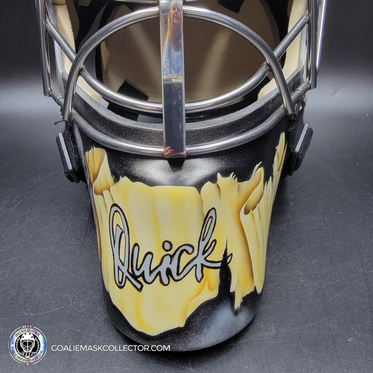 Jonathan Quick Signed Goalie Mask 2023 Las Vegas V2 MATTE Finish Signature Edition Autographed Painted on Sportmask Pro 3i Tribute