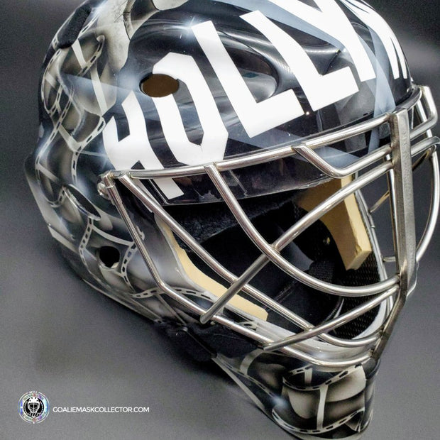 Jonathan Quick Goalie Mask Unsigned Los Angeles Kelly Hrudey Tribute Painted on Sportmask Pro 3i