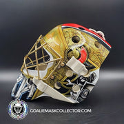 Joonas Korpisalo Unsigned Goalie Mask Premium Ottawa 2023-24 Tribute + 24K Gold Grill