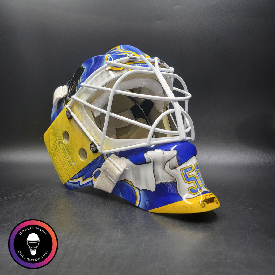 Jordan Binnington Goalie Mask Unsigned 2023-24 St. Louis Horse Tribute