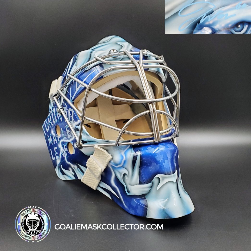 Joseph Woll Goalie Mask Signed 2023 Toronto Complex Eagle V1 Tribute Signature Edition Autographed