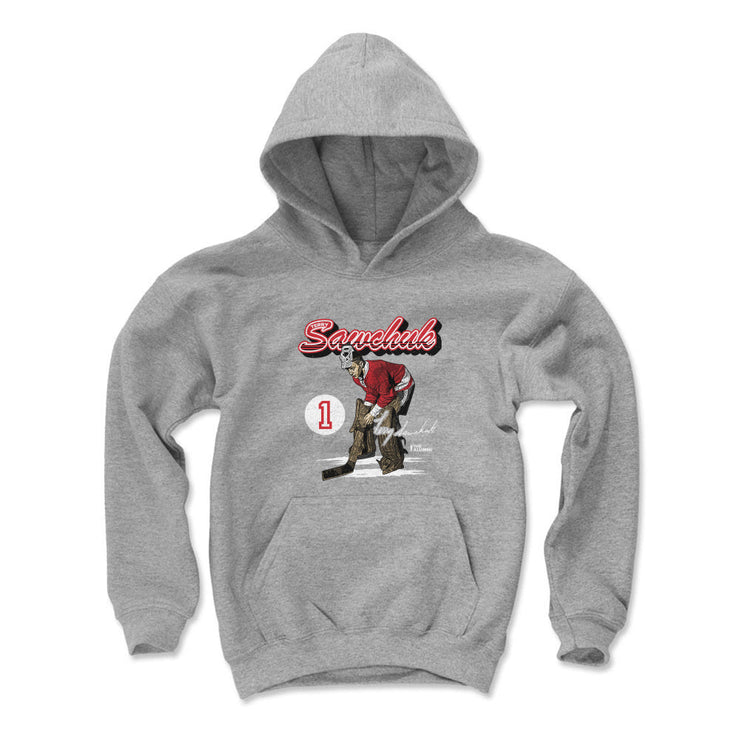 Terry Sawchuk Detroit Retro Script WHT