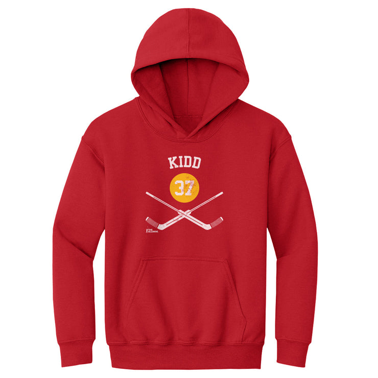 Trevor Kidd Calgary 37 Goalie Sticks WHT