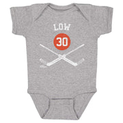 Ron Low Edmonton 30 Goalie Sticks WHT