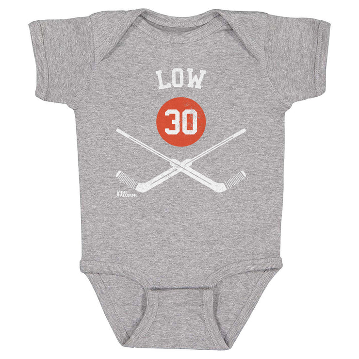 Ron Low Edmonton 30 Goalie Sticks WHT