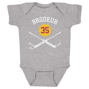 Richard Brodeur Vancouver 35 Goalie Sticks WHT