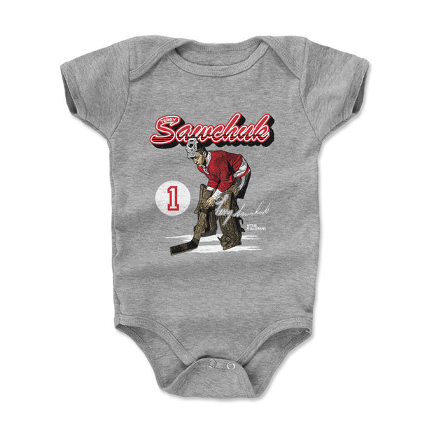 Terry Sawchuk Detroit Retro Script WHT