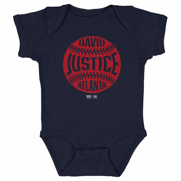David Justice Atlanta Vintage Baseball WHT