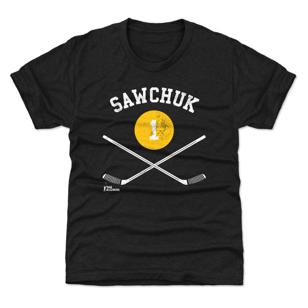 Terry Sawchuk Boston 1 Sticks WHT