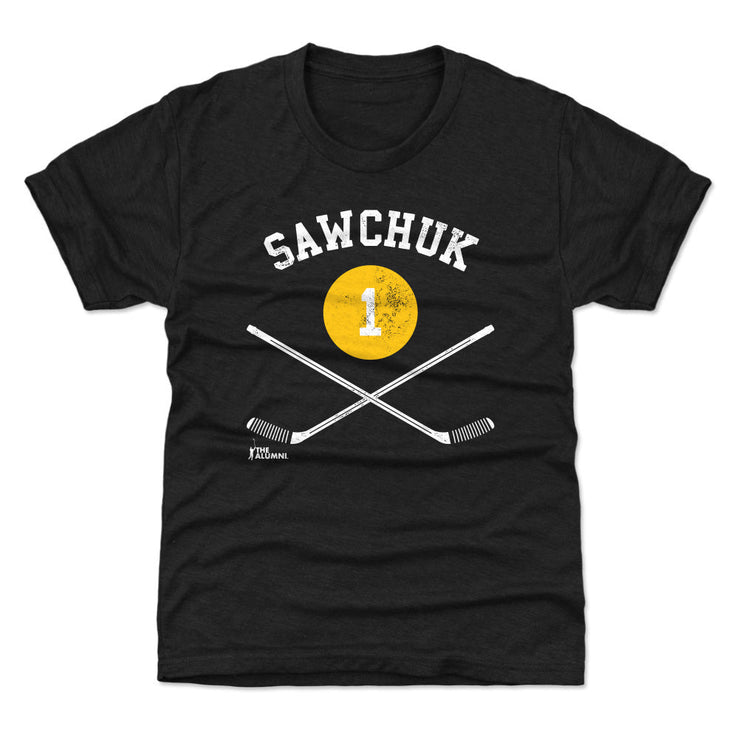 Terry Sawchuk Boston 1 Sticks WHT