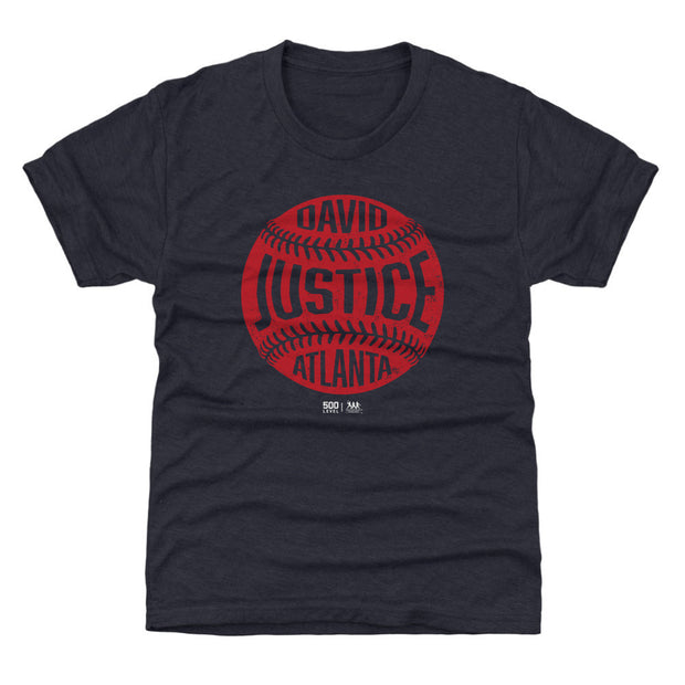 David Justice Atlanta Vintage Baseball WHT