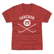Terry Sawchuk Detroit 29 Sticks WHT