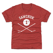 Terry Sawchuk Detroit 1 Sticks WHT