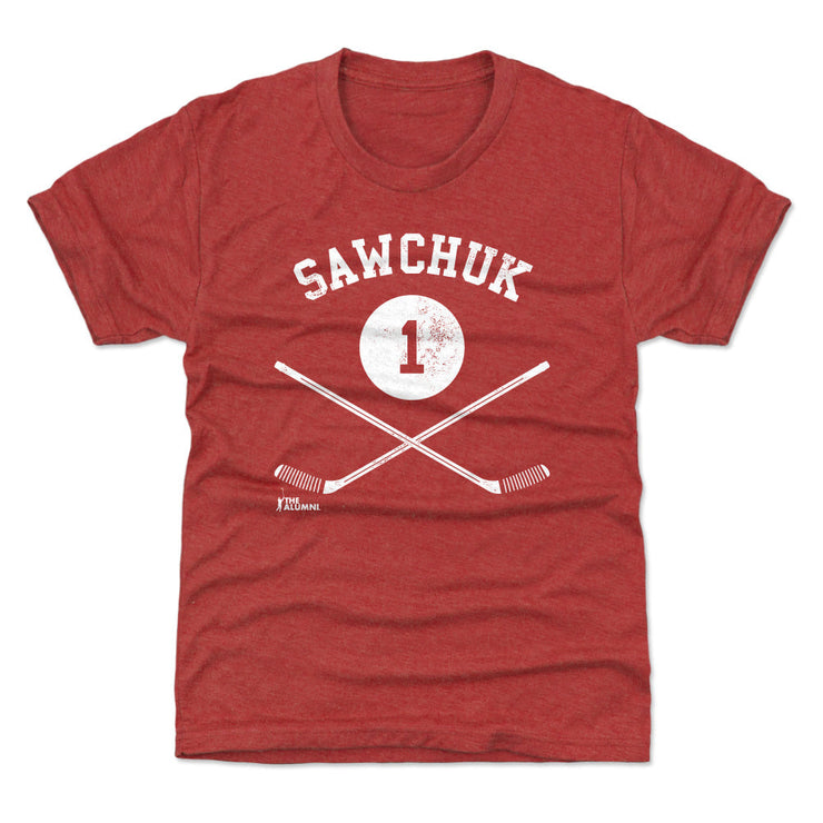 Terry Sawchuk Detroit 1 Sticks WHT