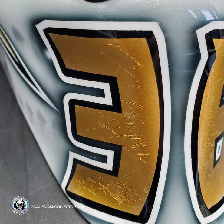 Presale: Logan Thompson Goalie Mask Unsigned Las Vegas 2022 Tribute + 24k Gold Plated Grill
