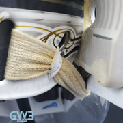 Logan Thompson Game Worn Goalie Mask 2021-22 Las Vegas Golden Knights Painted by Dave Fried Friedesigns on Bauer Shell Photomatched AS-03152