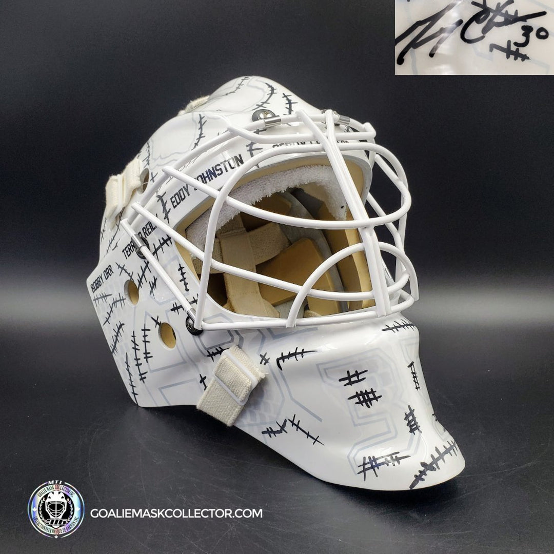 Linus Ullmark "Gerry Cheevers" Signed Goalie Mask 2023 Cheevers Tribute Boston Signature Edition Autographed by Cheevers Only