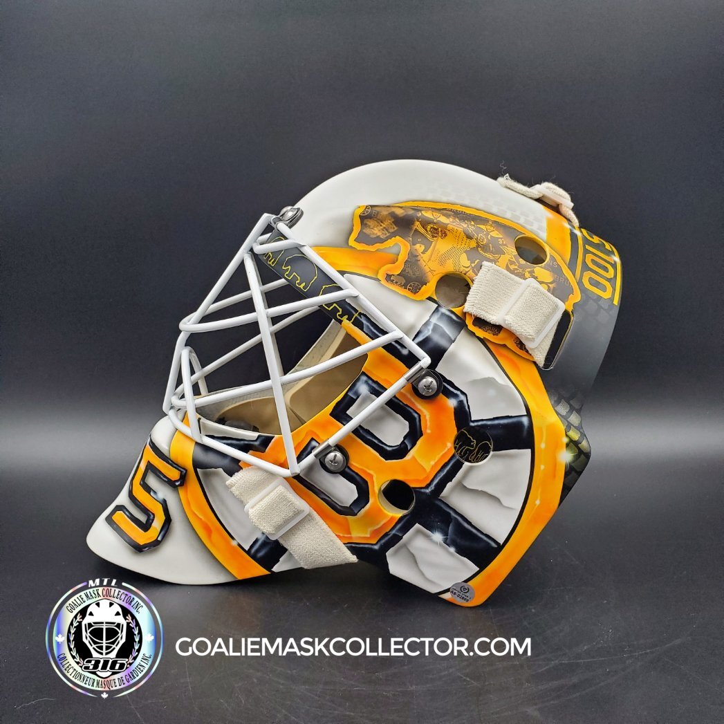 Linus Ullmark Goalie Mask Unsigned 2022-2023 Boston CENTENNIAL Orr Bergeron Tribute