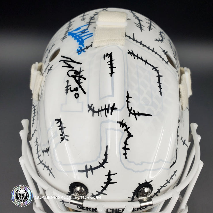 Linus Ullmark & Gerry Cheevers Dual Signed Goalie Mask 2023 Cheevers Tribute Boston Signature Edition Autographed