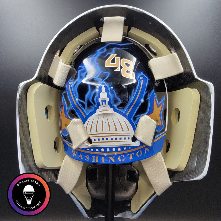 Logan Thompson Goalie Mask Unsigned 2024 Washington Capitals Tribute