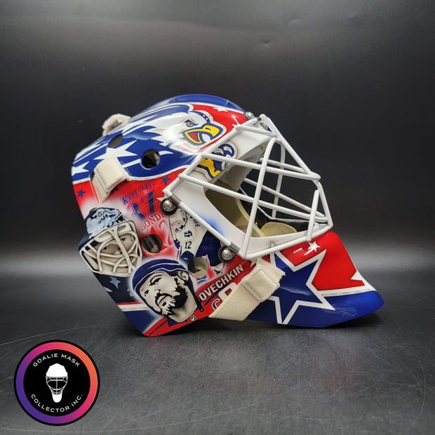 Logan Thompson Goalie Mask Unsigned 2025-26 Washington Teammates Tribute