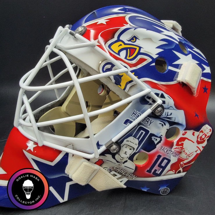 Logan Thompson Goalie Mask Unsigned 2025-26 Washington Teammates Tribute