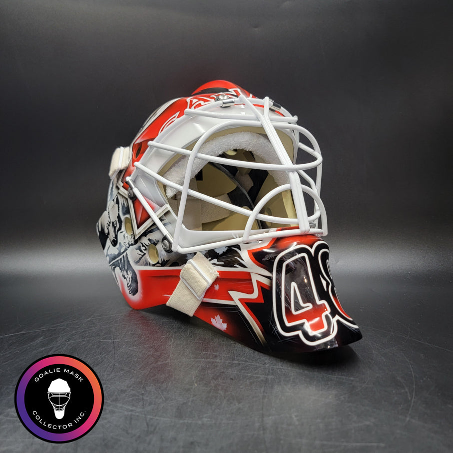 Logan Thompson Goalie Mask Unsigned 2026 OLYMPICS Team Canada Tribute