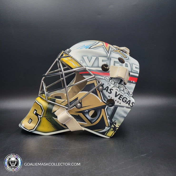 Logan Thompson Goalie Mask Unsigned Las Vegas 2023 EGYPTIAN Tribute