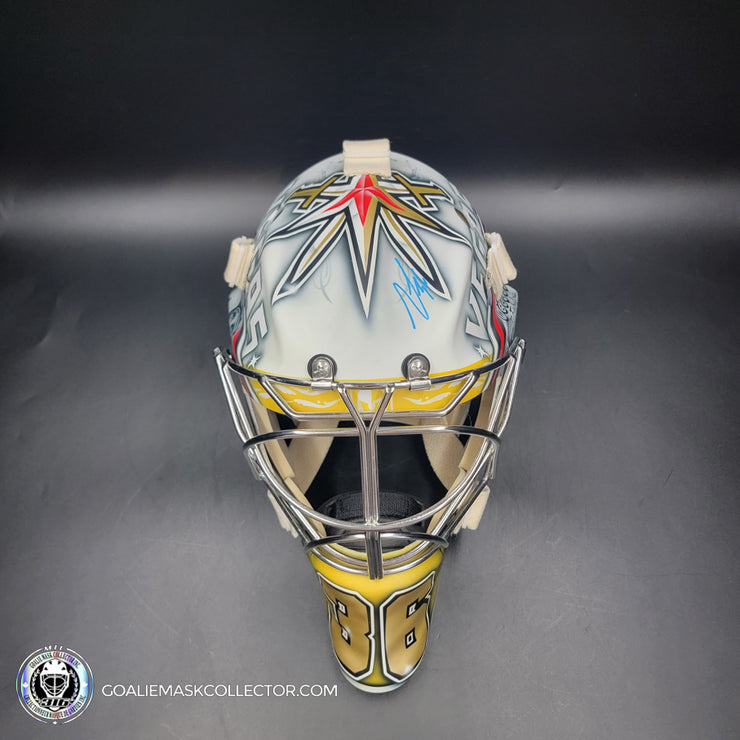 Logan Thompson Goalie Mask Unsigned Las Vegas 2023 EGYPTIAN Tribute