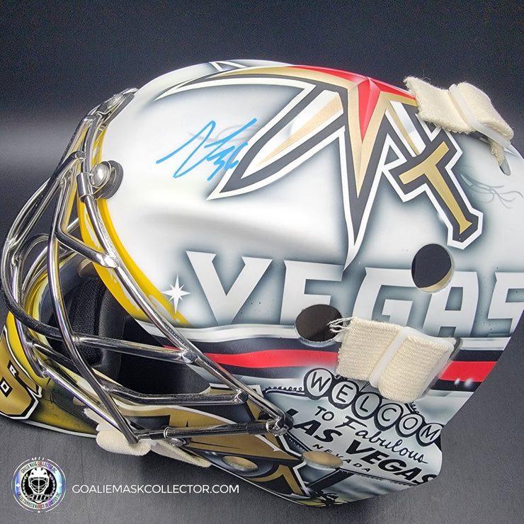 Logan Thompson Goalie Mask Unsigned Las Vegas 2023 EGYPTIAN Tribute