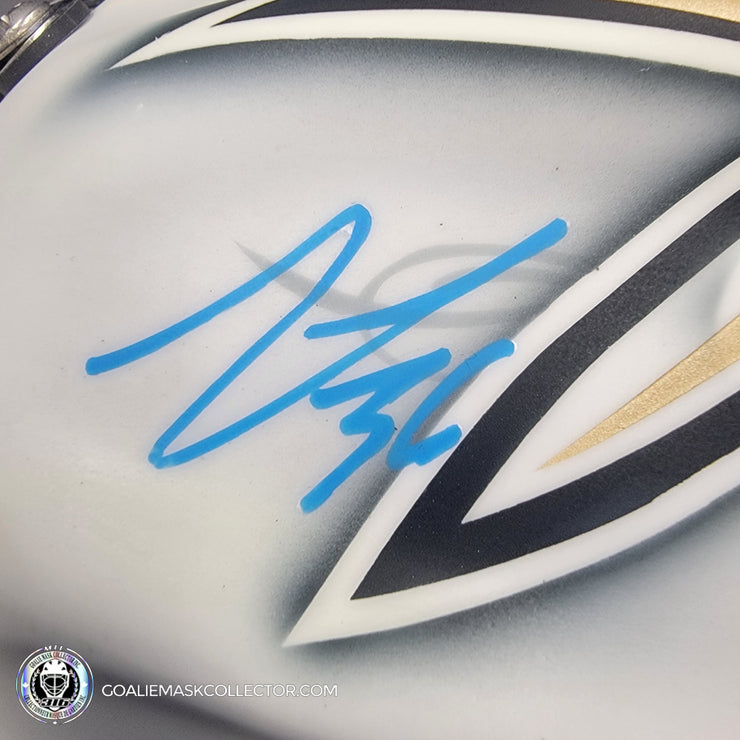 Logan Thompson Goalie Mask Unsigned Las Vegas 2023 EGYPTIAN Tribute