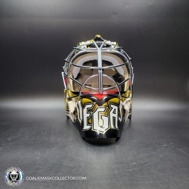 Logan Thompson Goalie Mask Unsigned Las Vegas 2023 Reverse Retro Tribute