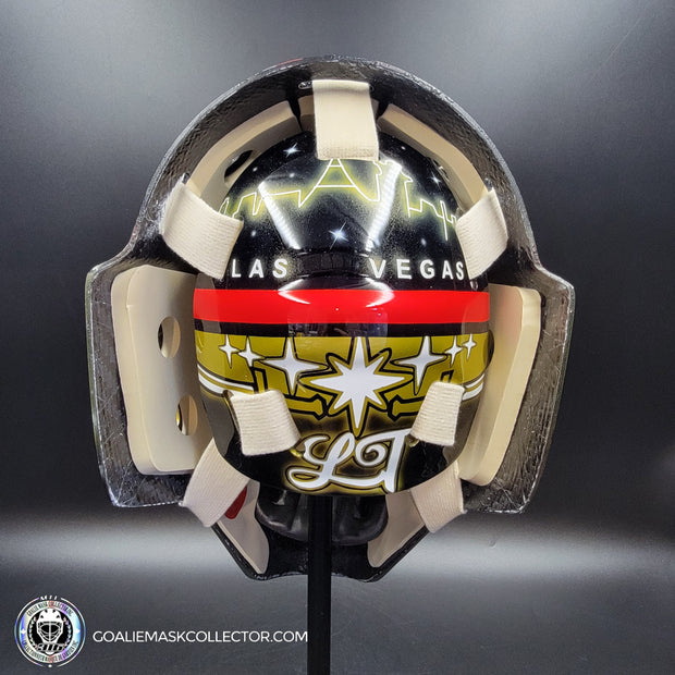 Logan Thompson Goalie Mask Unsigned Las Vegas 2023 Reverse Retro Tribute