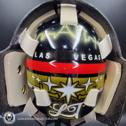 Logan Thompson Goalie Mask Unsigned Las Vegas 2023 Reverse Retro Tribute
