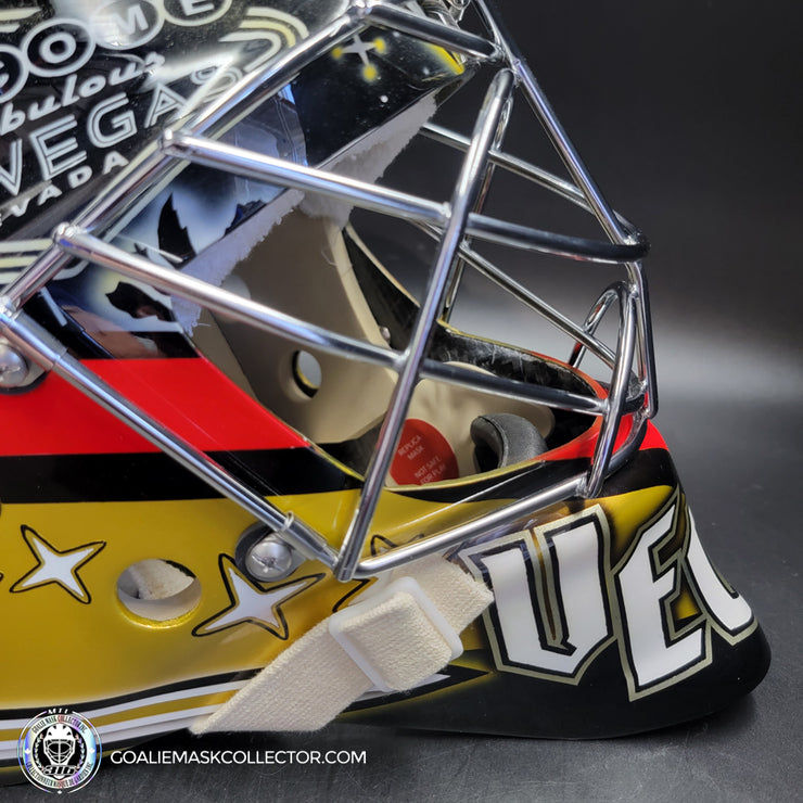 Logan Thompson Goalie Mask Unsigned Las Vegas 2023 Reverse Retro Tribute
