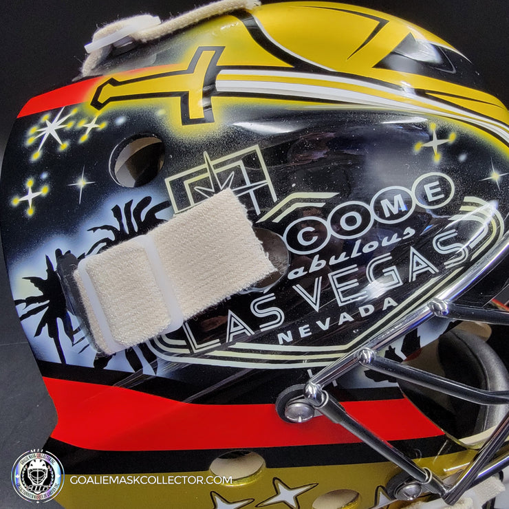 Logan Thompson Goalie Mask Unsigned Las Vegas 2023 Reverse Retro Tribute