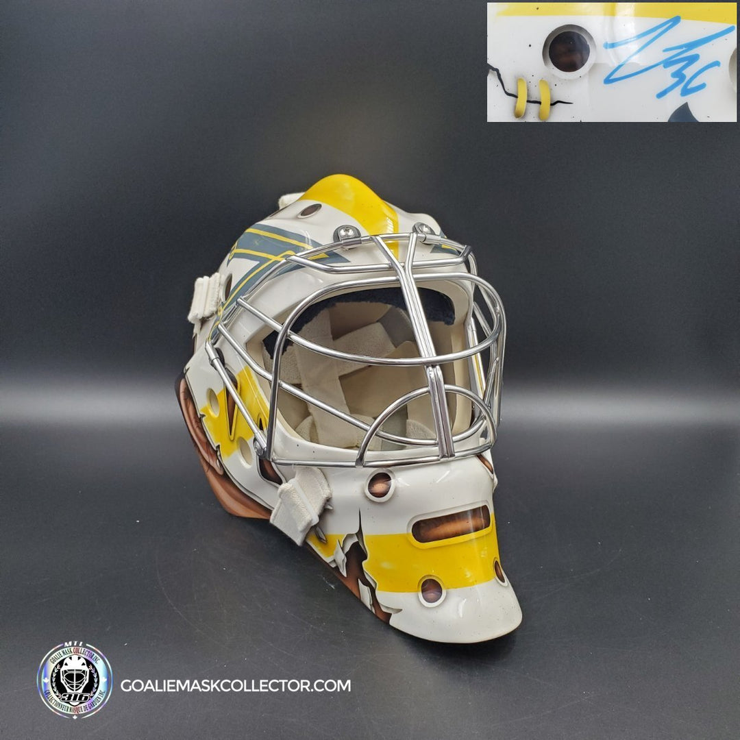 Logan Thompson Signed Goalie Mask Las Vegas 2023 24 Winter Classic Signature Edition. Goalie Mask Collector.