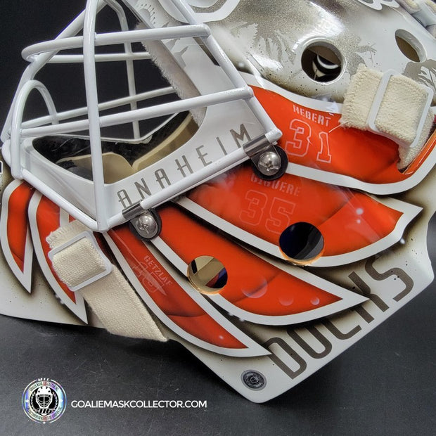 Lukas Dostal Goalie Mask Unsigned 2024 Anaheim Tribute
