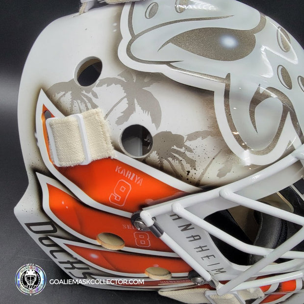 Lukas Dostal Goalie Mask Unsigned 2024 Anaheim Tribute