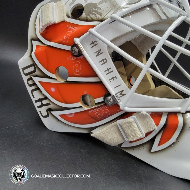 Lukas Dostal Goalie Mask Unsigned 2024 Anaheim Tribute